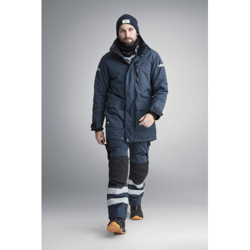 1800 Parka impermeable con aislamiento AllroundWork 37.5® azul marino/ negro